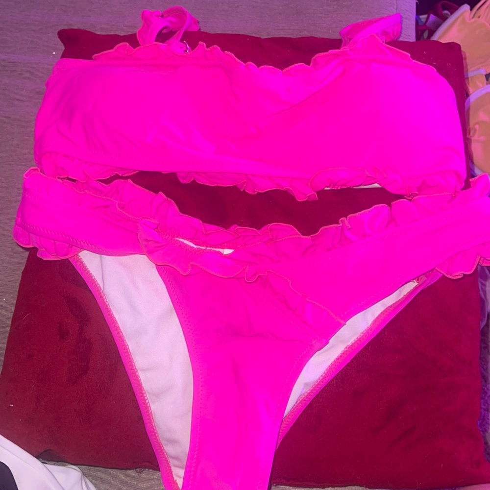 Hot pink bikini